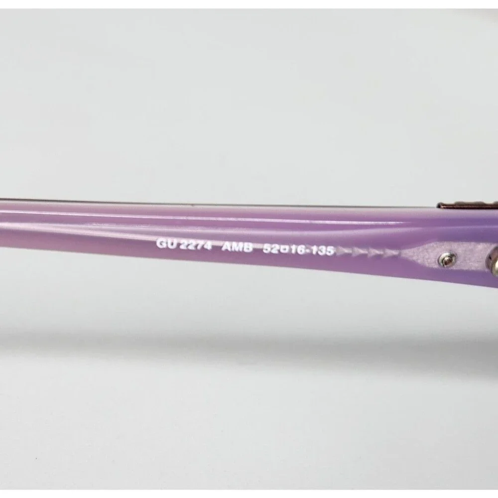 GUESS GU2274 AMB Women's Eyeglasses Frames 52-16-135 Amber / Lilac